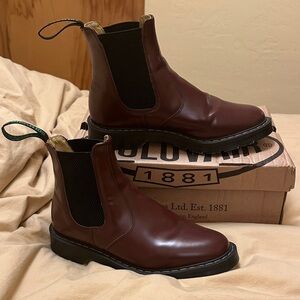 Solovair Women's Oxblood Hi-Shine Dealer Boots